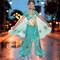 Jasmine Teal Deluxe Girls Costume with Cape Iconic Disney Princess